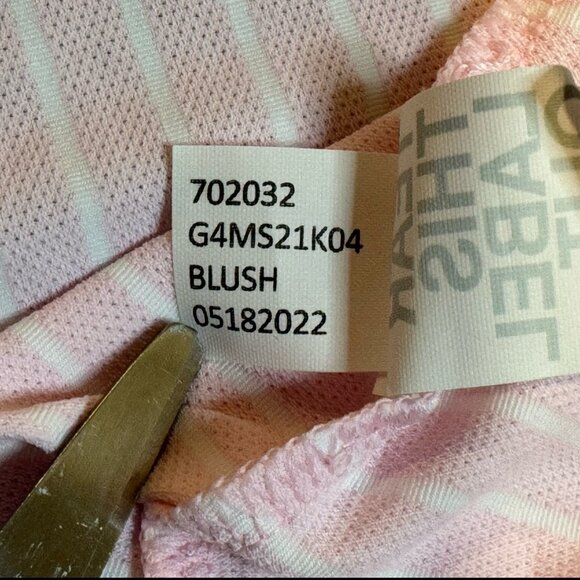 G/Fore Pink Perforated Striped Performance Tech Modern Golf Polo Shirt Men's 2XL - Picture 6 of 8